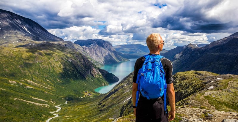 Hikers in the mountains